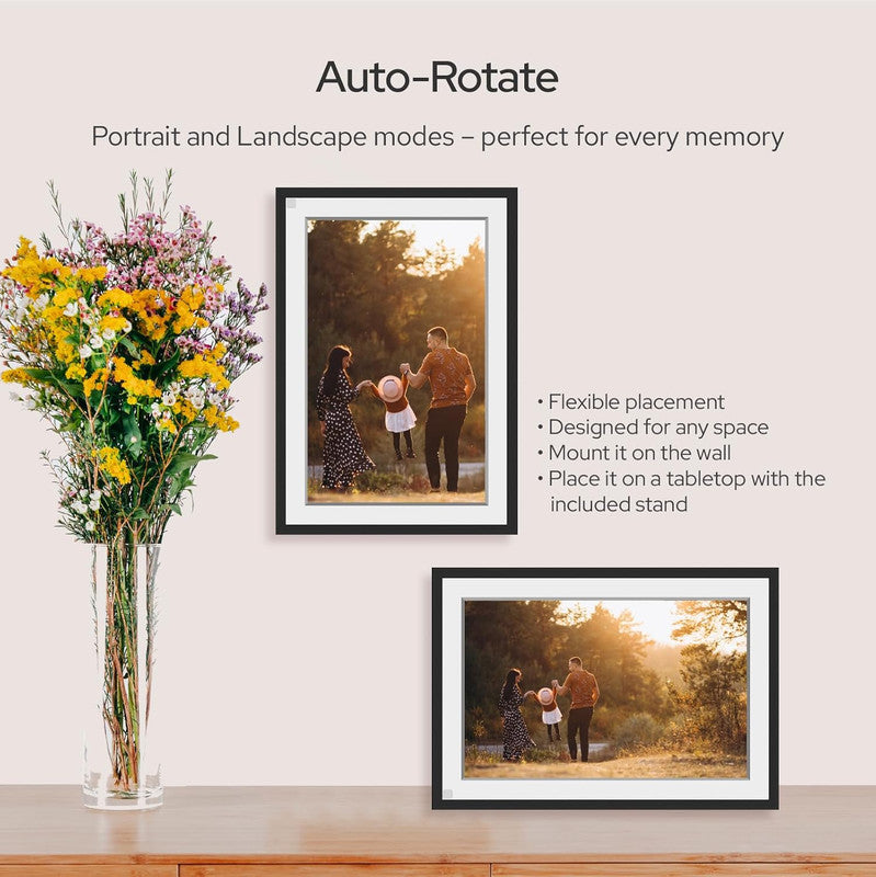 10.1 Inch Digital Picture Frame - 1280 * 800 HD WiFi Enabled with Load from Phone Capability, 32GB Memory Touch Screen Digital Photo Frame Display