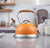 2.8L Whistling Kettle Stainless Steel Foldable Handle Orange