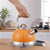 2.8L Whistling Kettle Stainless Steel Foldable Handle Orange