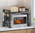 Multifunctional Microwave Shelf Storage Cutlery Tray Spice Holder Kitchen Rack Black