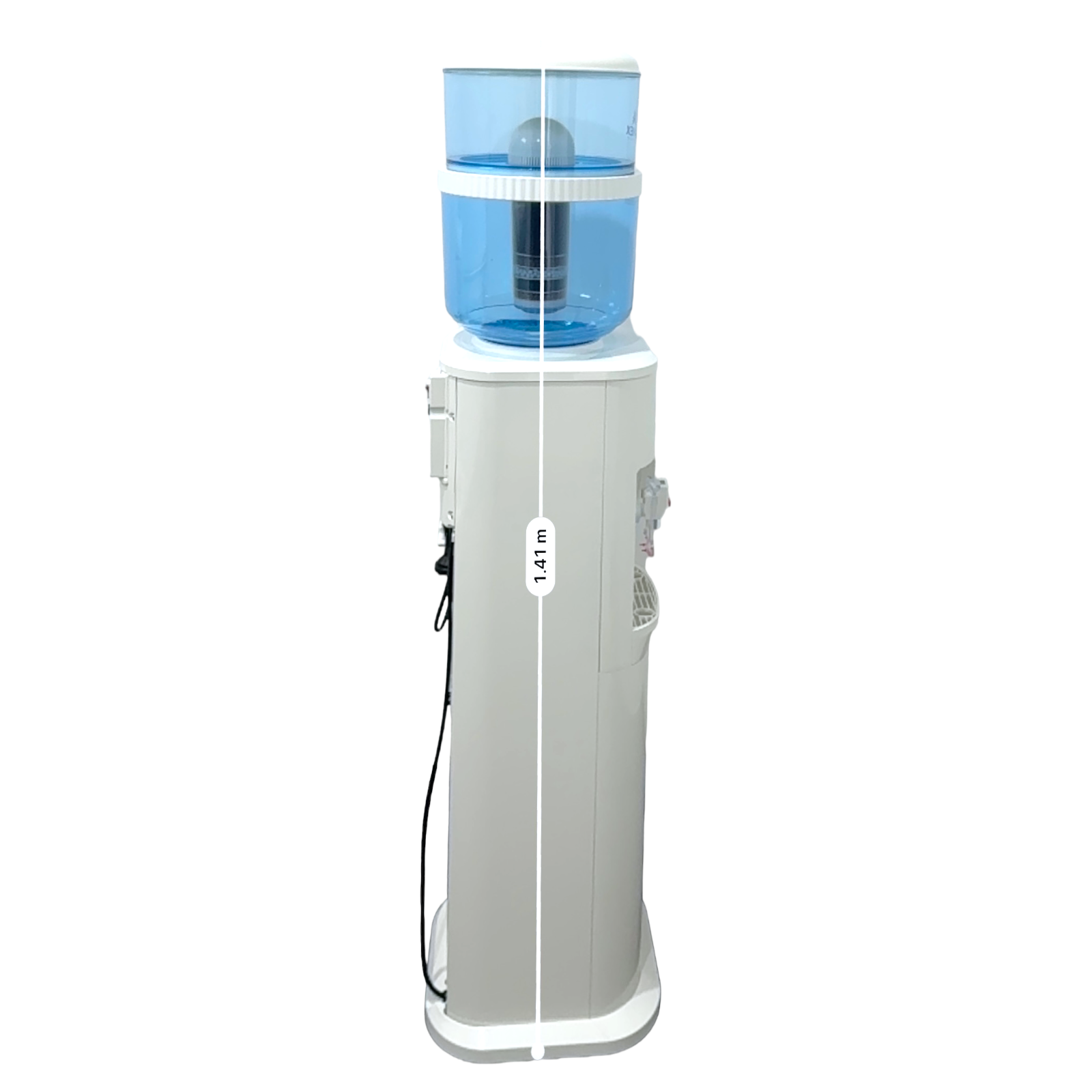Luxurious Black and White Free Standing Hot and Cold Water Dispenser with Filter Bottle - LG Compressor