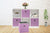 SORTI 33x33x27 CM Light Pink 6-Pack Foldable Storage Cubes - Fabric Bookcase Organizers for Toys and More