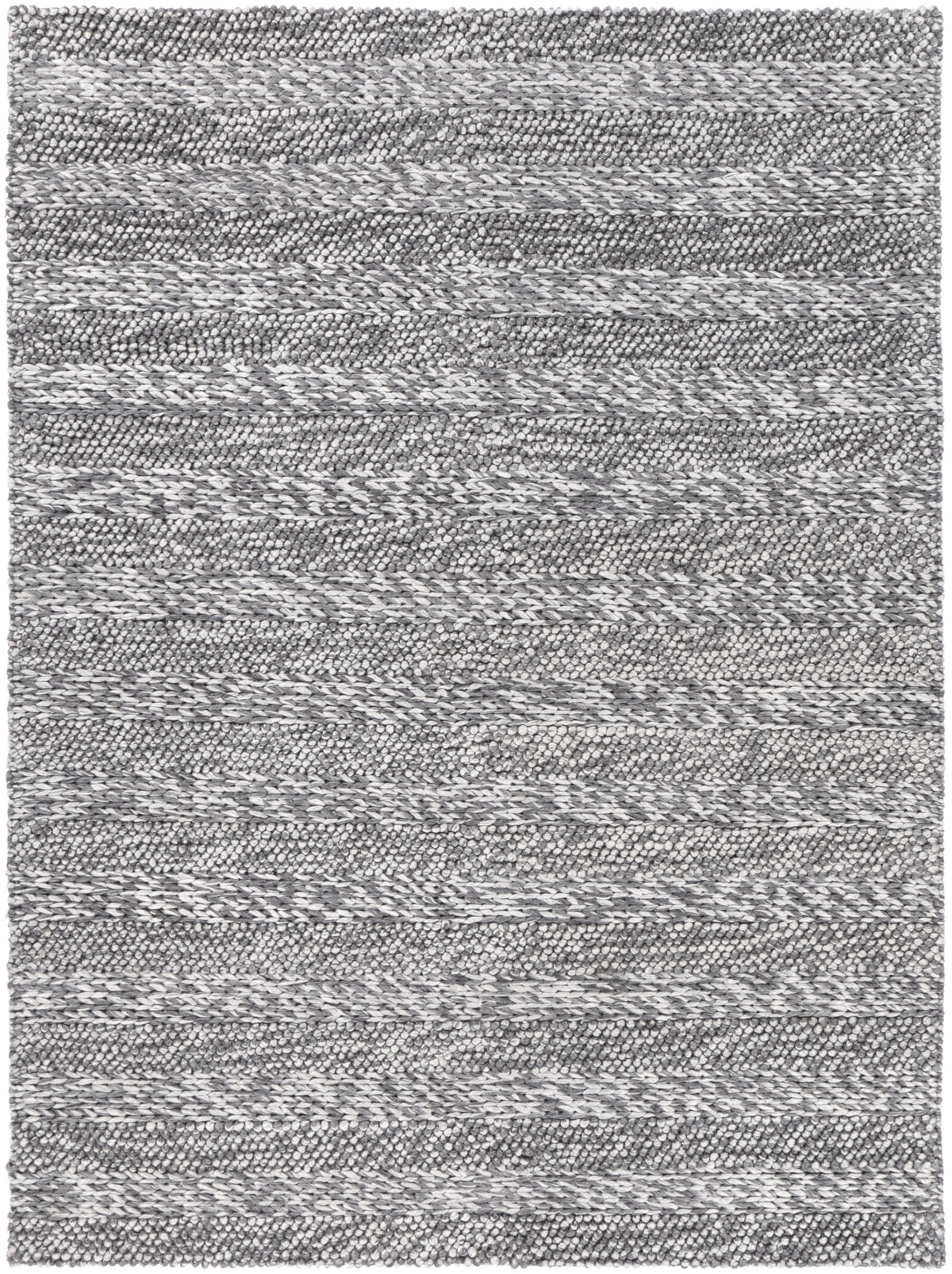 Harlow Ringlets Charcoal Wool Blend Rug 200x290