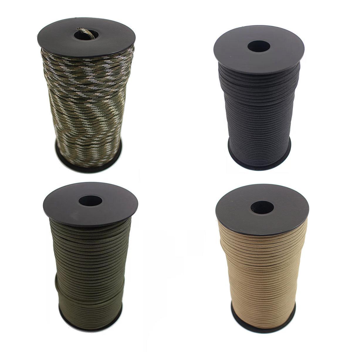 9 Strand Core Rope-100M 550 Paracord Parachute Cord Lanyard Mil Spec Type Iii - Black