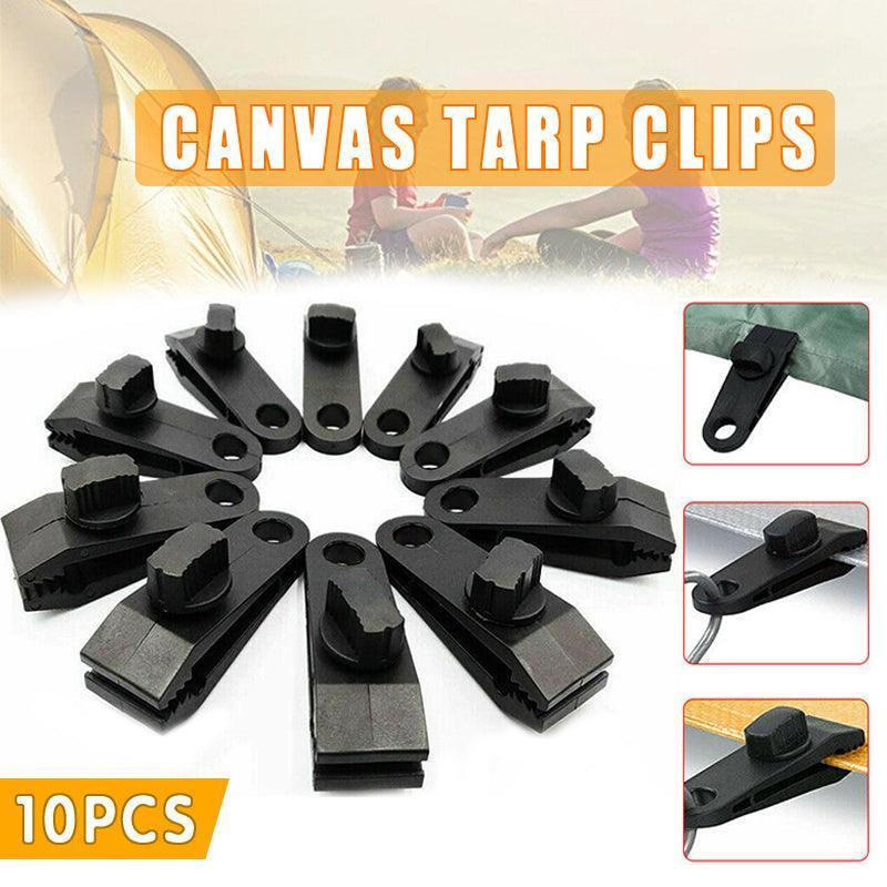 10Pcs Heavy-Duty Awning Tarp Tent Clips for Camping Survival