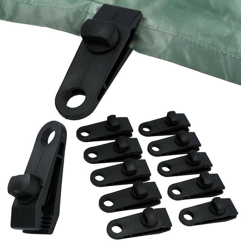 10Pcs Heavy-Duty Awning Tarp Tent Clips for Camping Survival