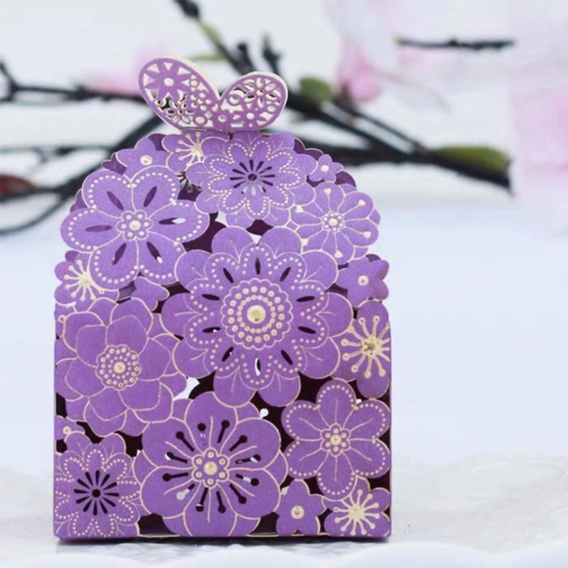 12X Laser Cut Favor Boxes Bigger 6Cm Base Wedding Favour Gift Box Party Au Stock - Pink