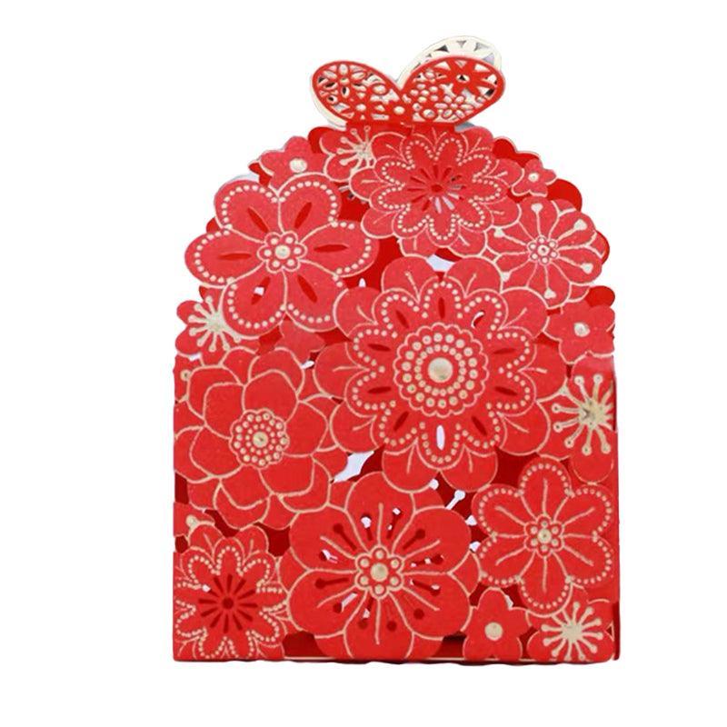 12X Laser Cut Favor Boxes Bigger 6Cm Base Wedding Favour Gift Box Party Au Stock - Pink