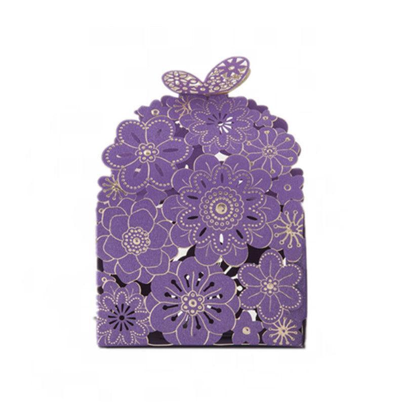 12X Laser Cut Favor Boxes Bigger 6Cm Base Wedding Favour Gift Box Party Au Stock - Pink