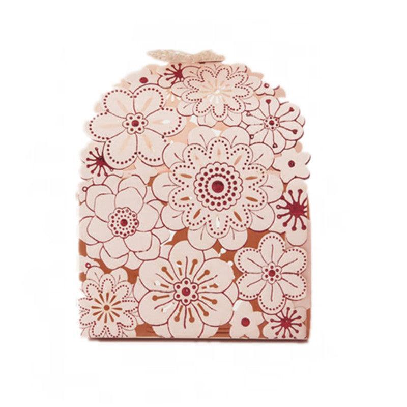 12X Laser Cut Favor Boxes Bigger 6Cm Base Wedding Favour Gift Box Party Au Stock - Pink