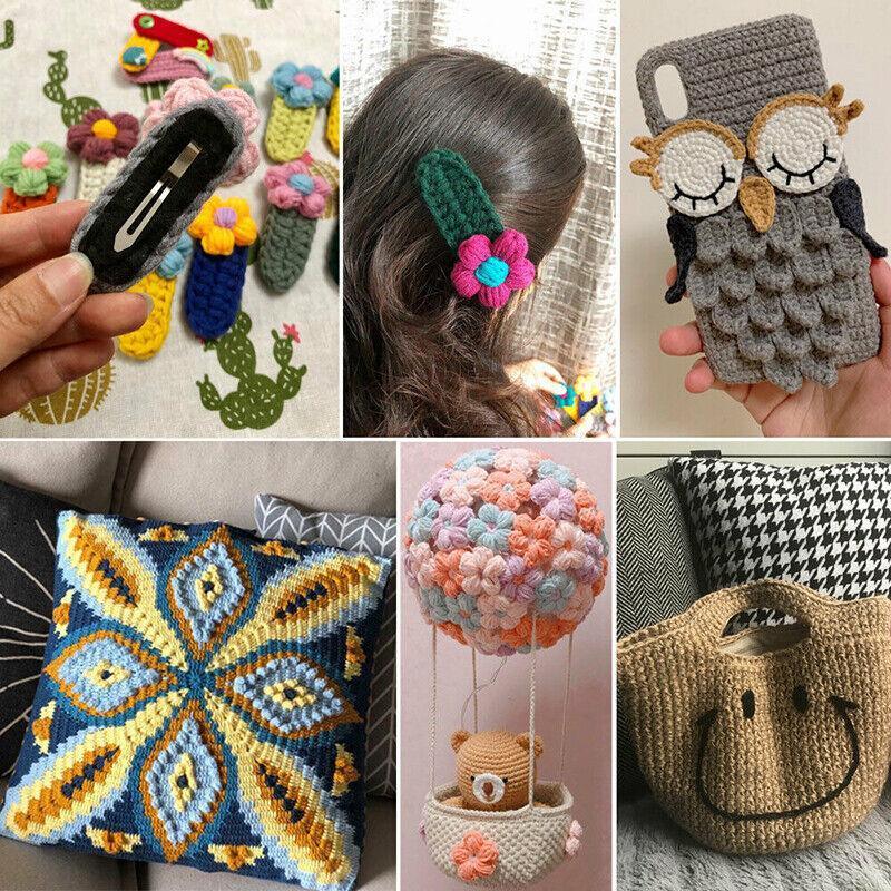 12PCS Crochet Hook Set Soft Grip Colourful Aluminium Knitting Needles 2mm to 8mm