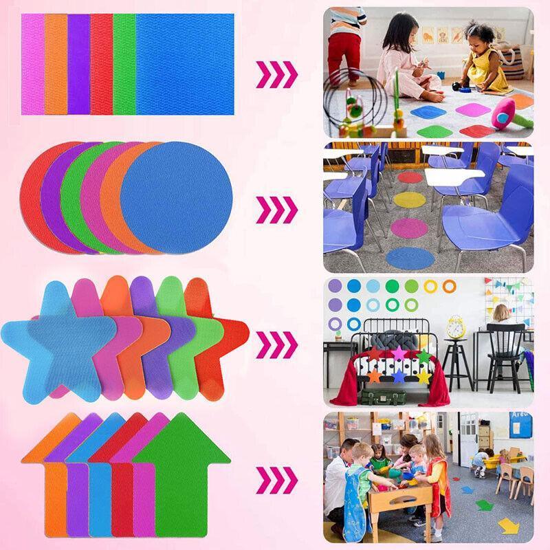 Classroom Sit Dots Carpet Spot Markers 30pcs Circles Stars Arrows Teaching Tool - Star