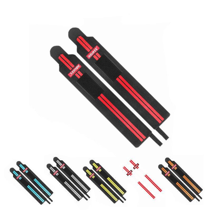 Aolikes Weight Lifting Gym Muscle Training Wrist Support Straps Wraps Hand - Black+Orange