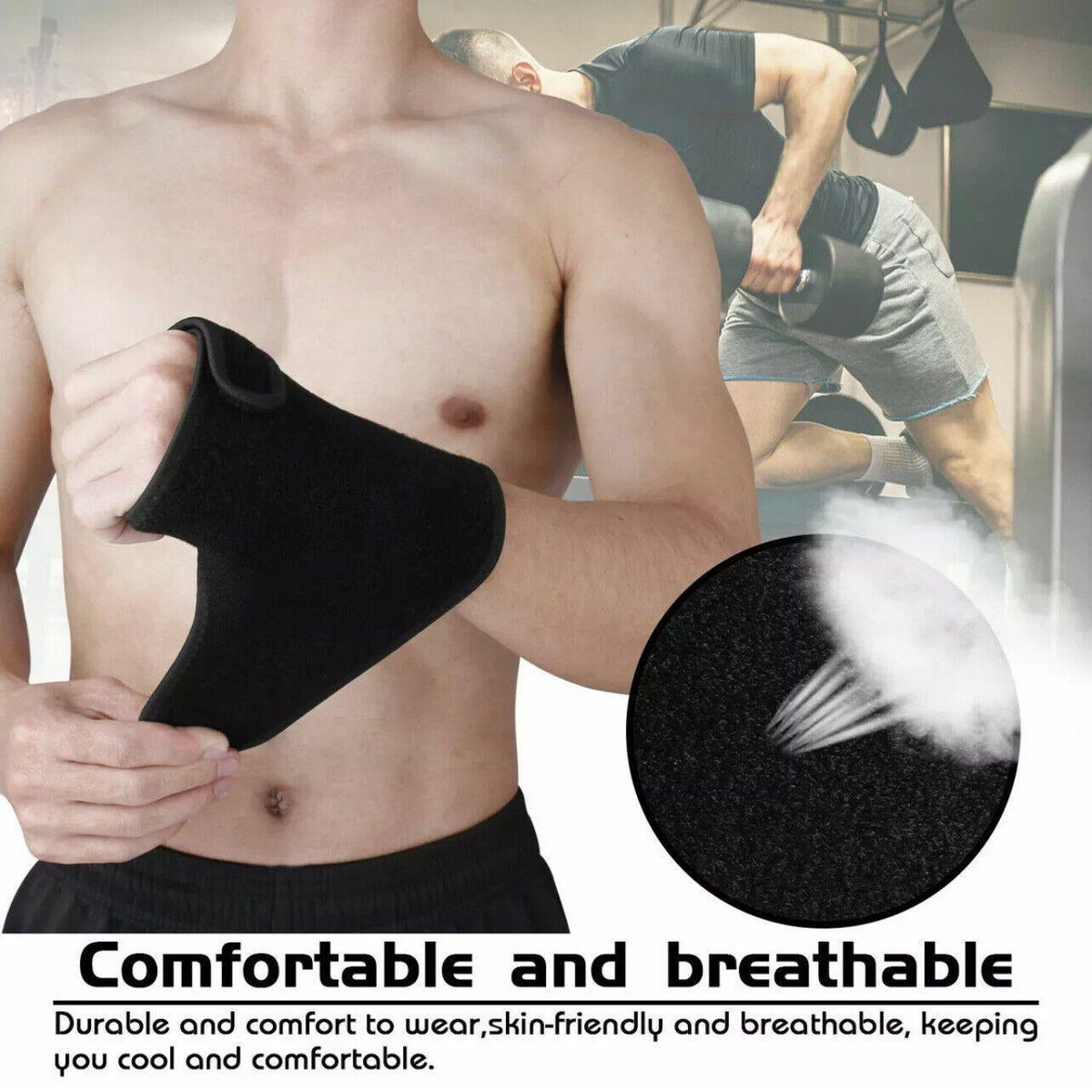 Aolikes Steel Wrist Support Splint Carpal Tunnel Syndrome Sprain Strain Brace - Left Hand