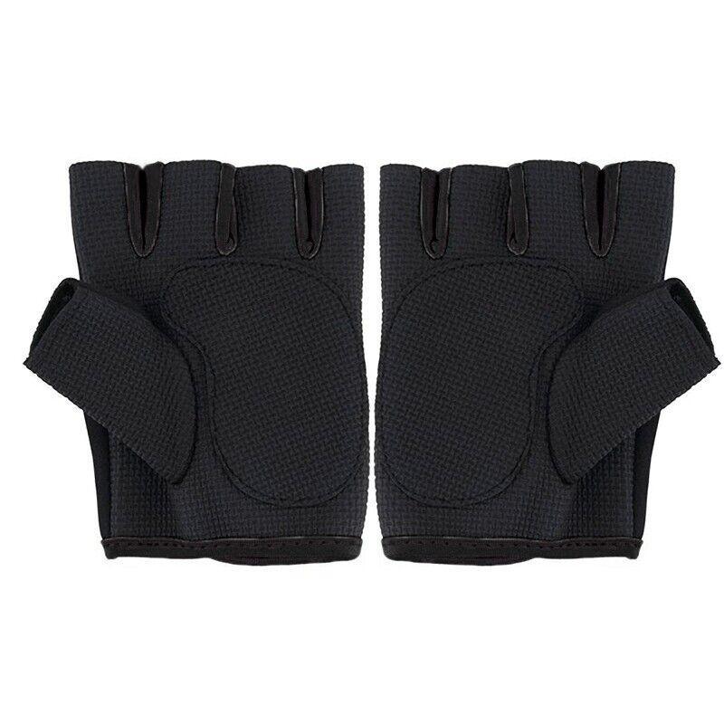 L Size Aolikes Sports Gloves Weight Lifting Exercise Training Workout Bike Riding - Black+Grey