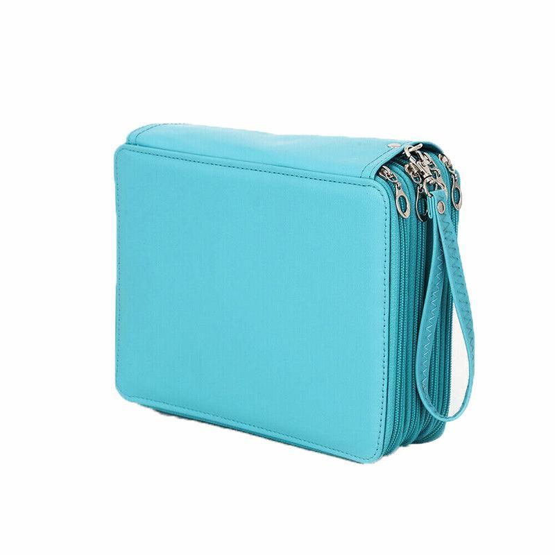 168 Slots Large Capacity Pencil Case Foldable Pen Bag Make Up Storage Organizer - Purple