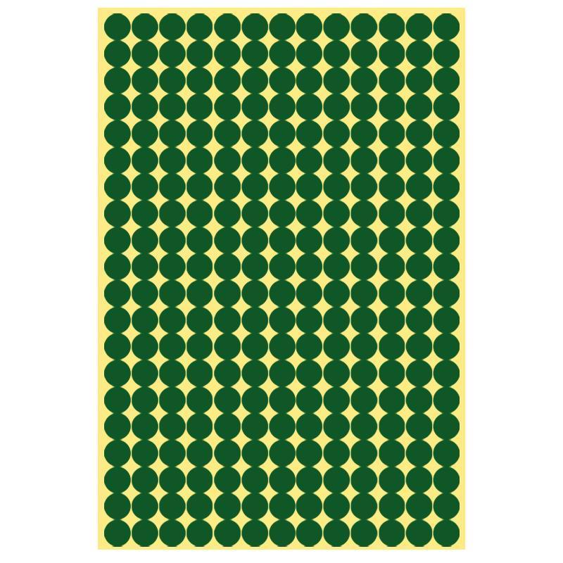 8/13/25/50mm Colour Sticker Dots Adhesive Round Labels Circular Scrapbooking Green - 13mm 132 Dots - 1 Sheet