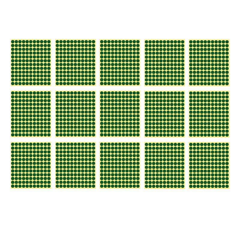 8/13/25/50mm Colour Sticker Dots Adhesive Round Labels Circular Scrapbooking Green - 13mm 132 Dots - 1 Sheet