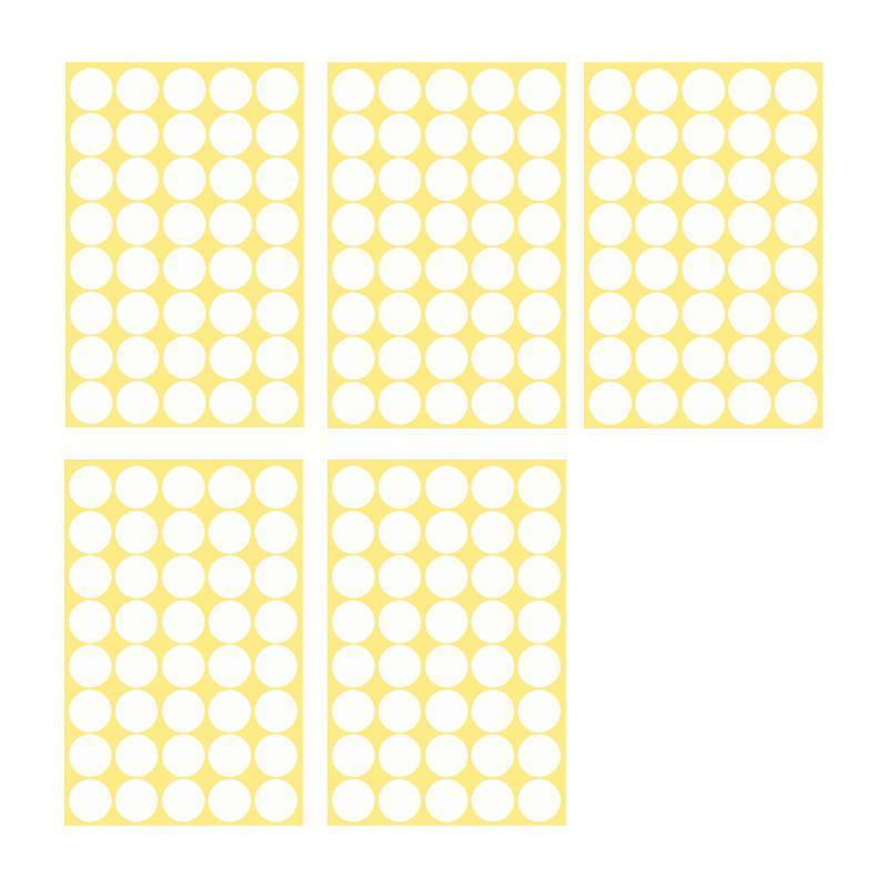8/13/25/50mm Colour Sticker Dots Adhesive Round Labels Circular Scrapbooking White - 13mm 132 Dots - 1 Sheet