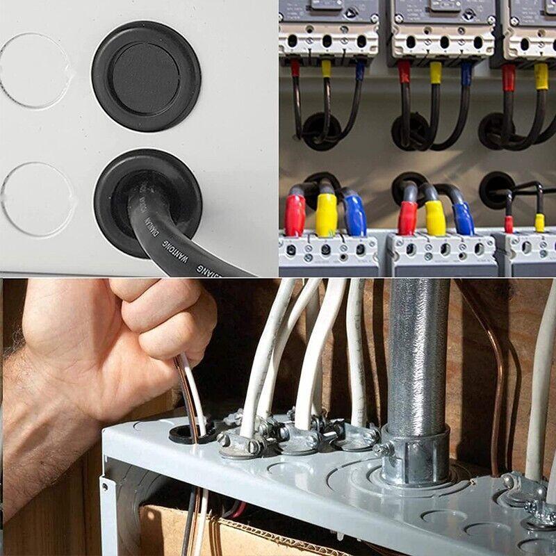 200 Pcs Auto Rubber Grommet Assortment Set Fastener Kit Blanking 7 Popular Sizes