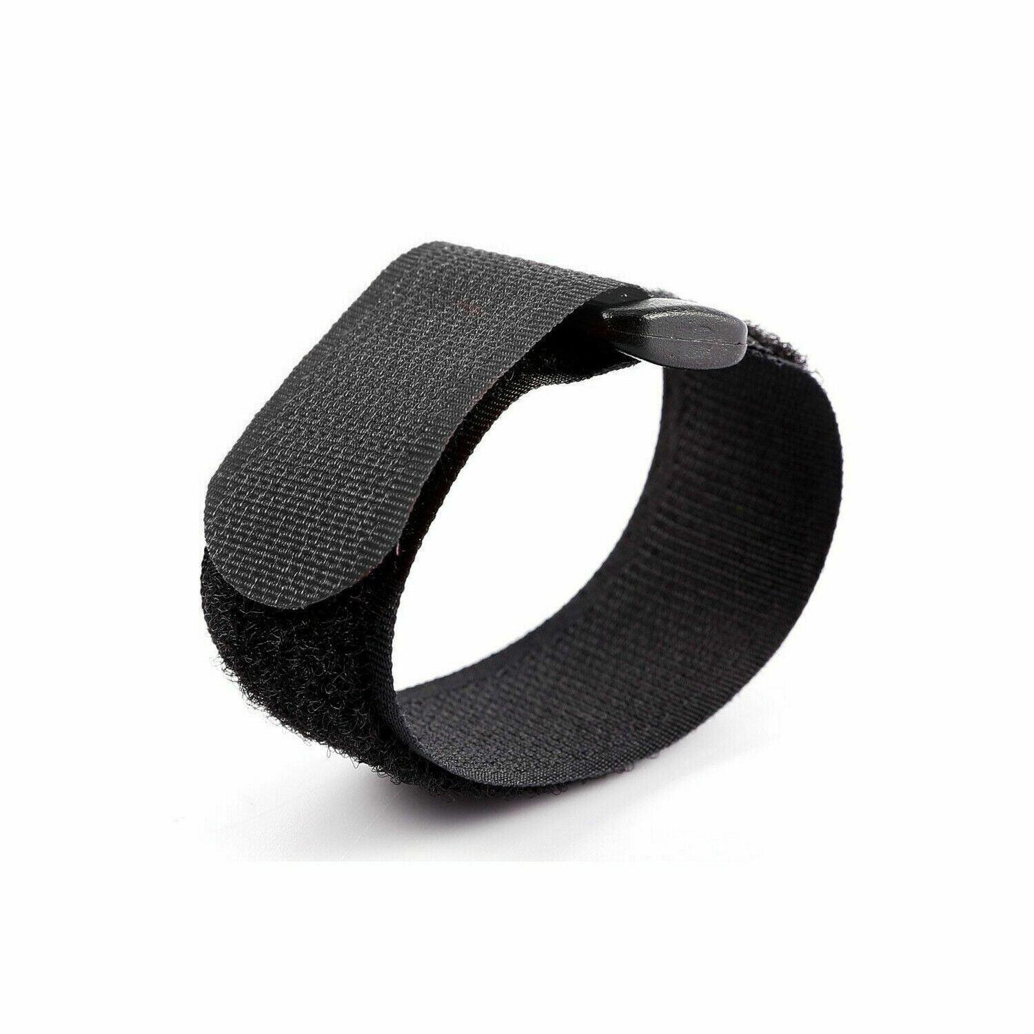 Magic Cable Ties Reusable Winder Coded Organiser Cords Hook Loop Black - 20*300mm  20PCS