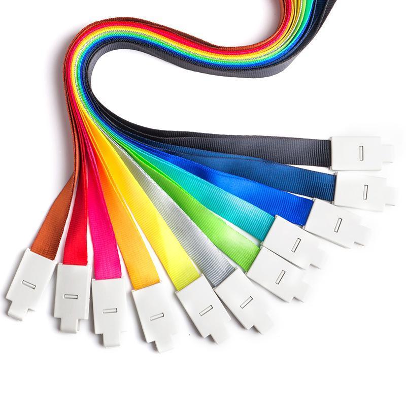 20PCS Badge PVC Swipe Work Opal Card Holder Security ID Tag Hang Lanyard Strap - Grey White 20PCS