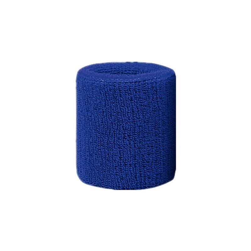Sport Cotton Wristband Wrist Band Sweatband Sweat Training Tennis Gym Yoga - Blue Gray
