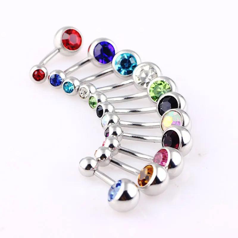 10X Bulk Set Titanium Belly Bars 316L Surgical Steel Navel Piercings