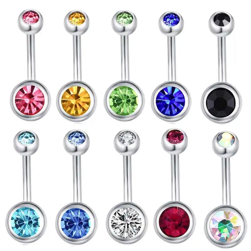 10X Bulk Set Titanium Belly Bars 316L Surgical Steel Navel Piercings