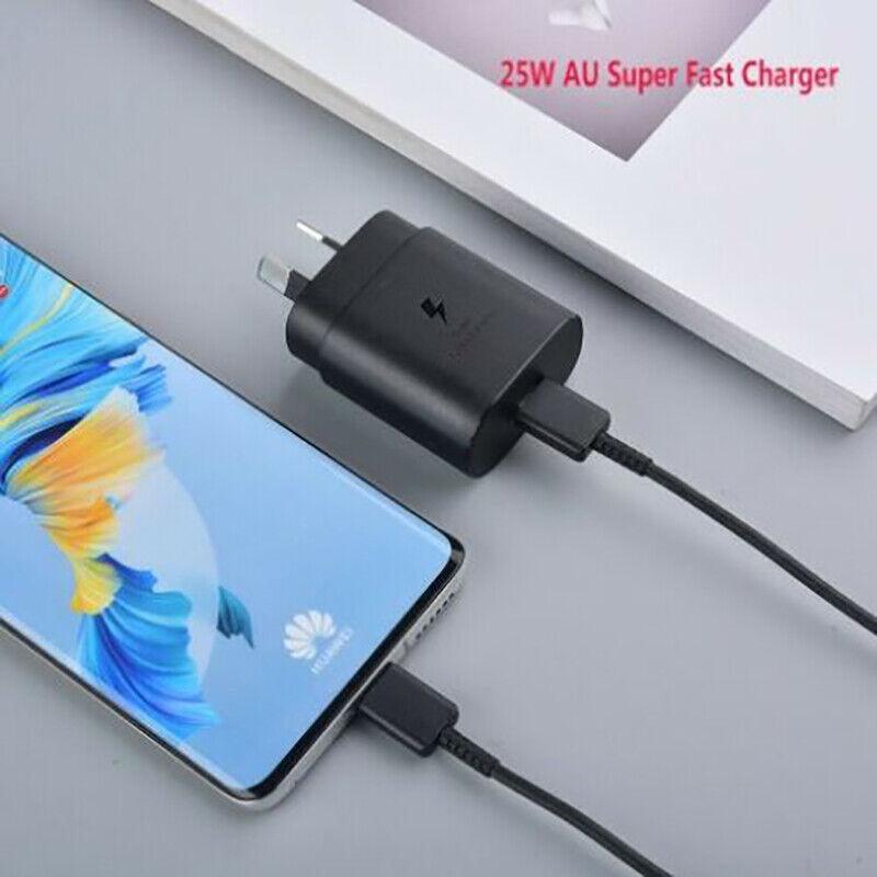 Super Fast Wall Charger For Samsung Galaxy S22 S23 Note 20 Ultra - Charger Only(Black)