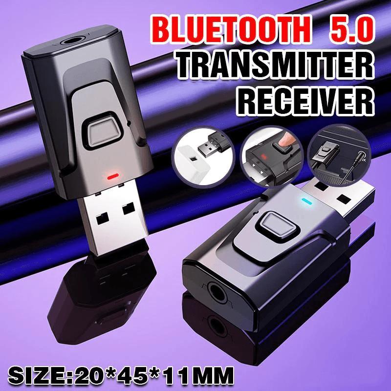 2 in 1 Bluetooth 5.0 USB Audio Transmitter Receiver with 3.5mm AUX Adapter