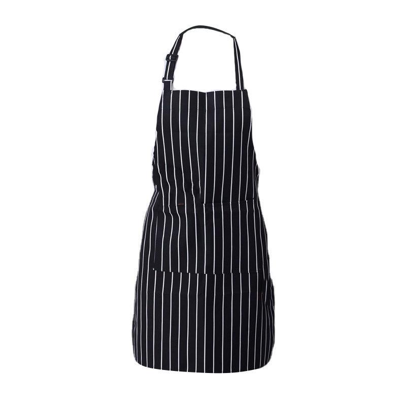Apron with Pocket 2Pcs Chef Butcher Kitchen Cooking Baking Restaurant Wear - Black