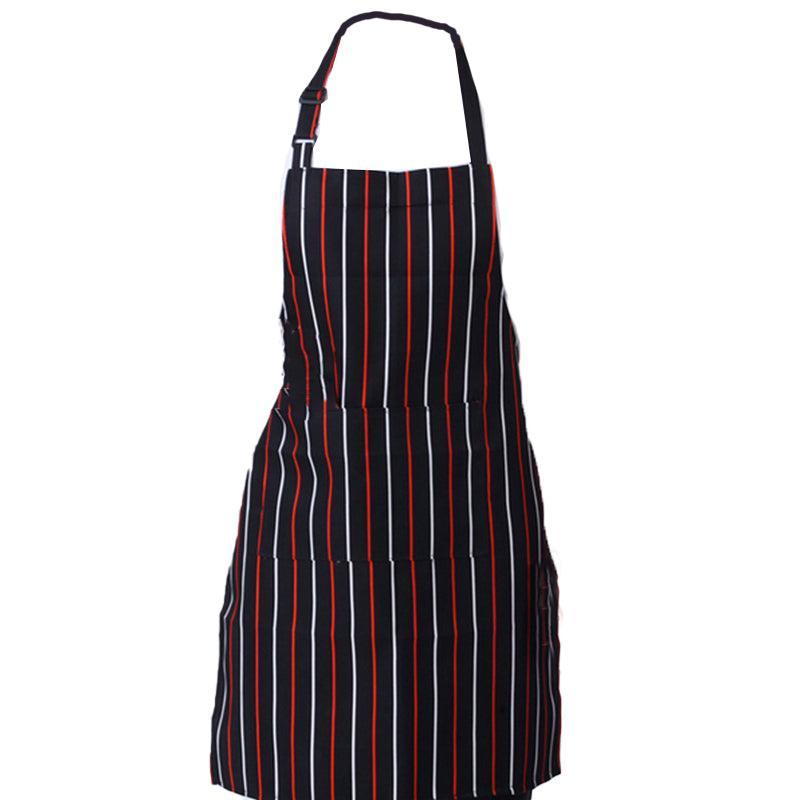Apron with Pocket 2Pcs Chef Butcher Kitchen Cooking Baking Restaurant Wear - Black White Red