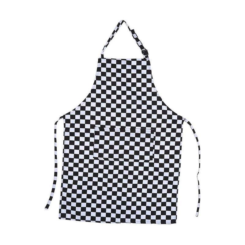 Apron with Pocket 2Pcs Chef Butcher Kitchen Cooking Baking Restaurant Wear - Coffee White Strip