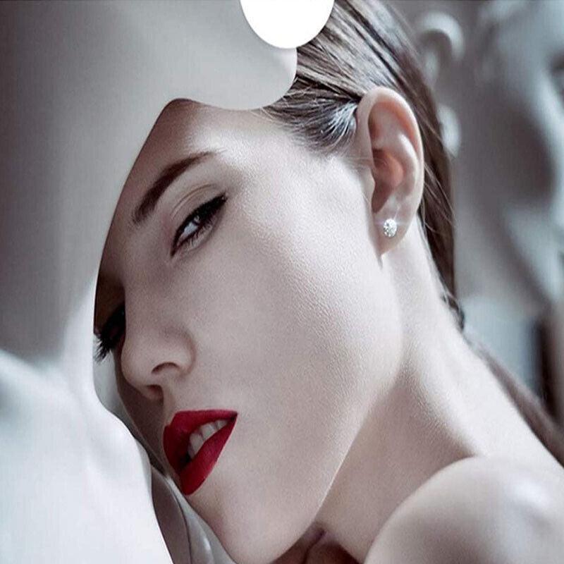 1 Pair Zirconia Surgical Steel Stud Earrings Crystal Piercing Jewellery - 3mm