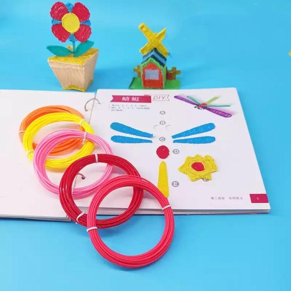 10/20 Colours 5m 1.75mm PLA Refill Filament Consumable for 3D Printer Drawing Pen - Consumables (10M*20Colours)