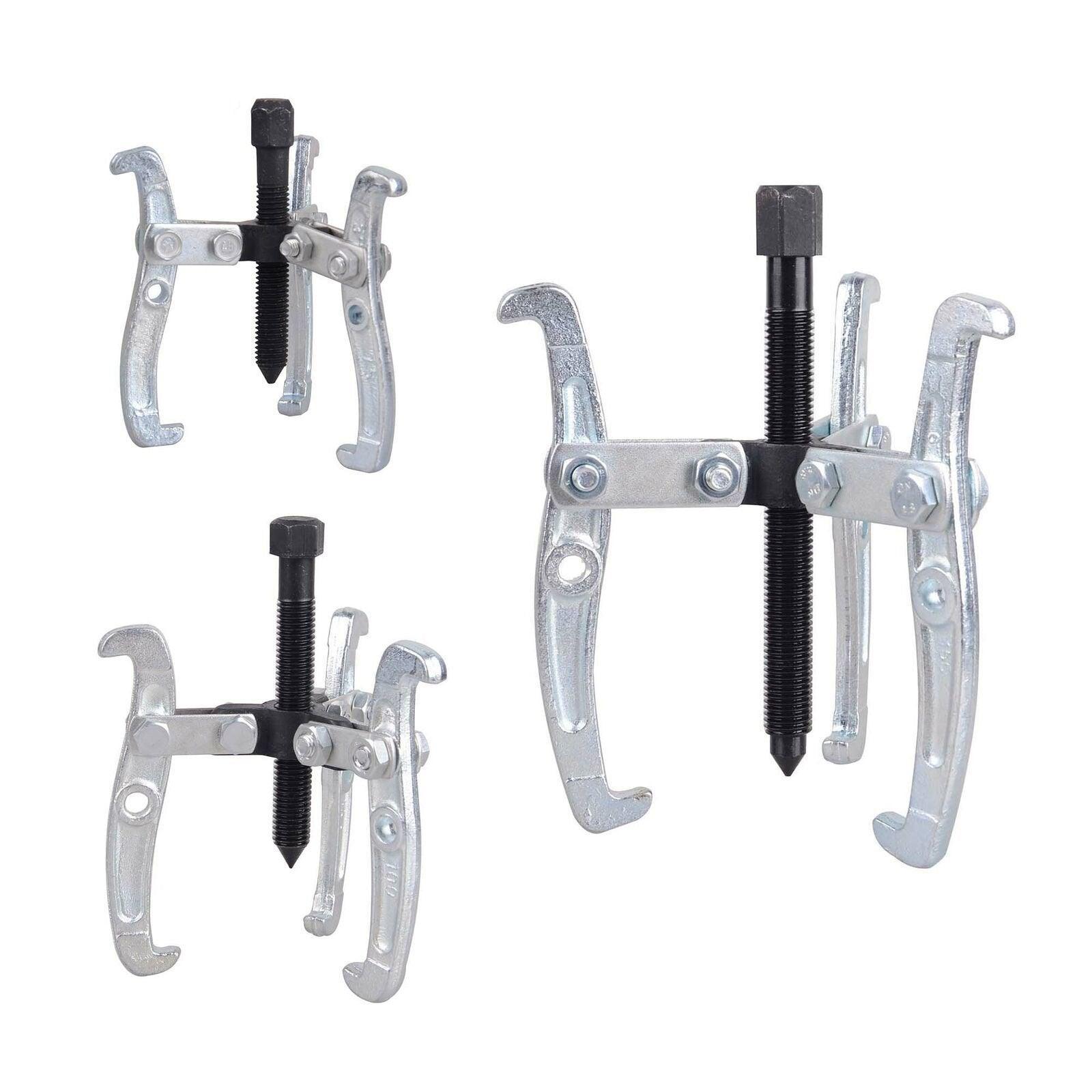 3PCS Bearing Gear Hub Puller Remover Tool Drop Forged Reversible Jaws Separator