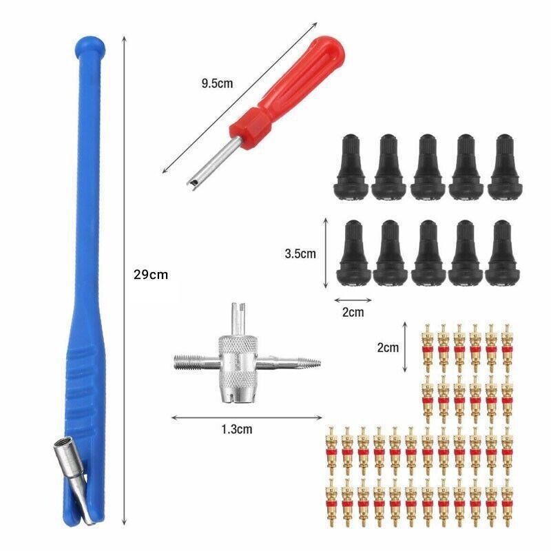 43Pcs Car Tyre Valve Tool Stem Puller Base Quick Remover Tire Repair Installer