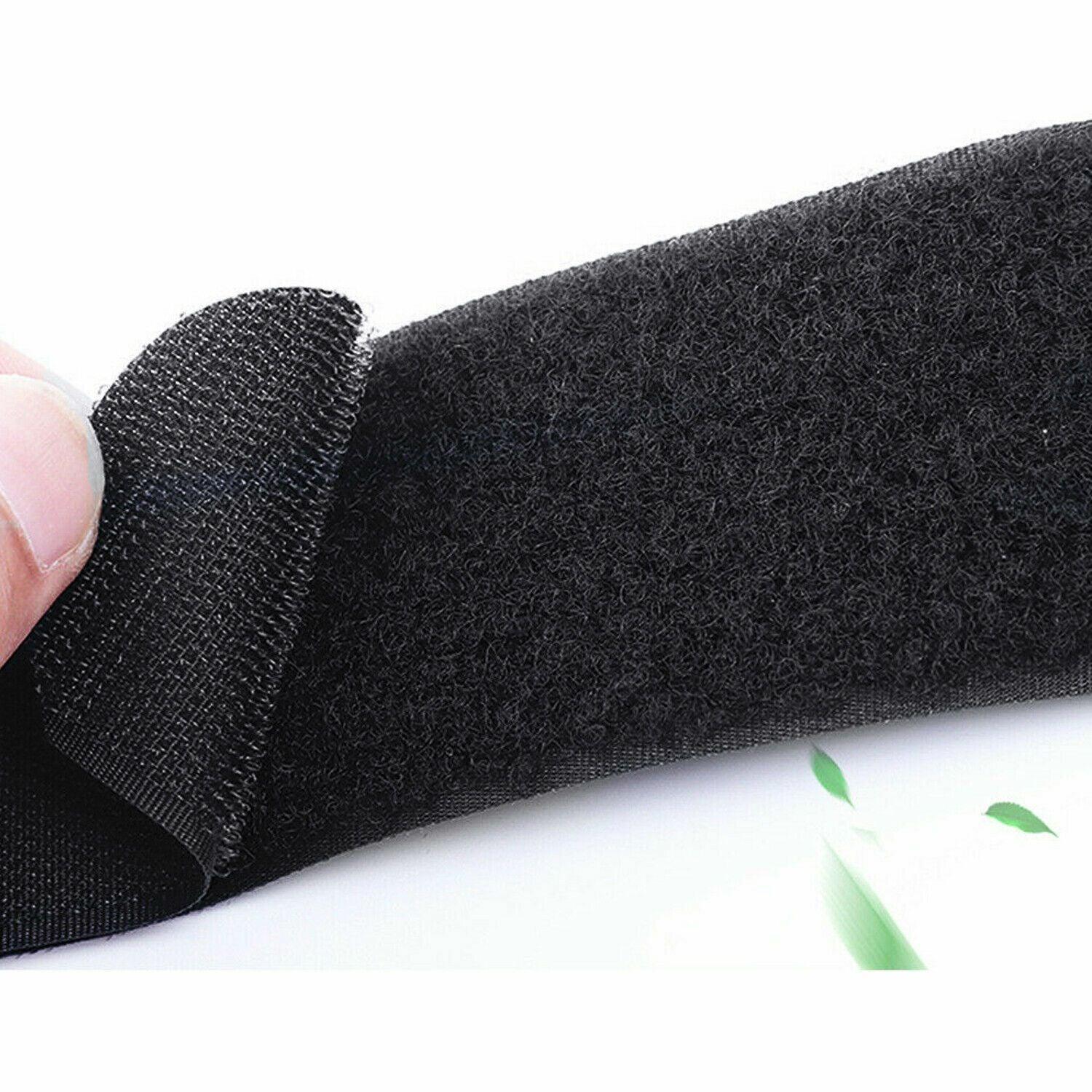 Magic Cable Ties Reusable Winder Coded Organiser Cords Hook Loop Black - 20*300mm  50PCS