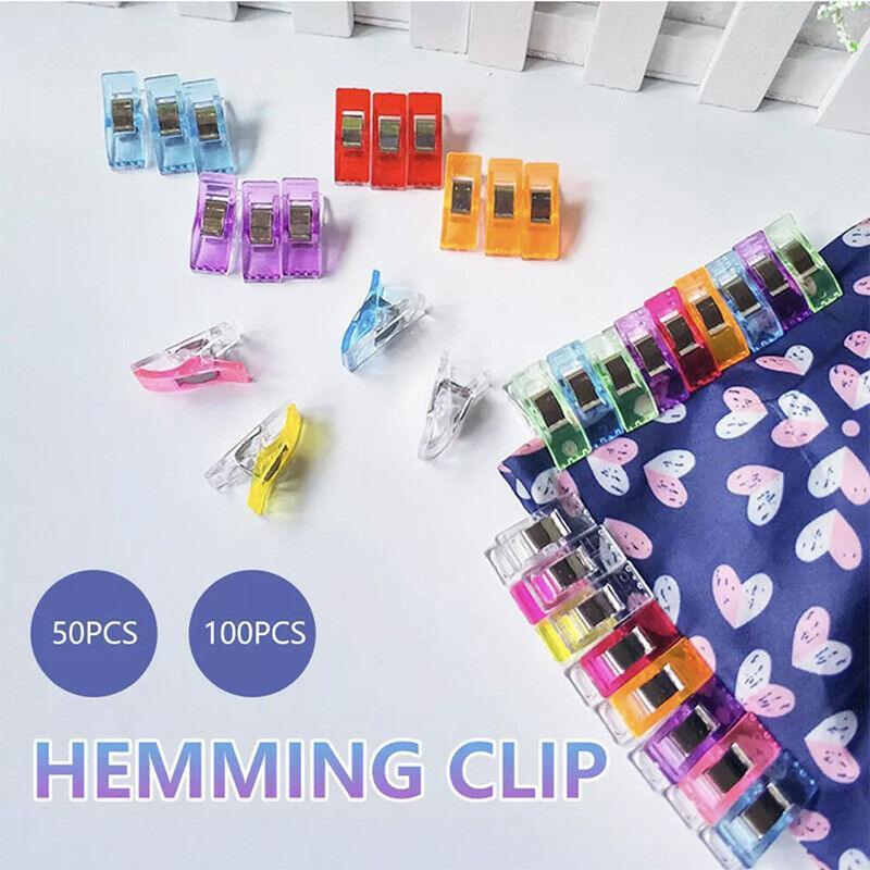 50Pcs Wonder Clips Craft Sewing Quilting Crochet Plastic Colourful Tool Diy Au - Colourful (50PCS)