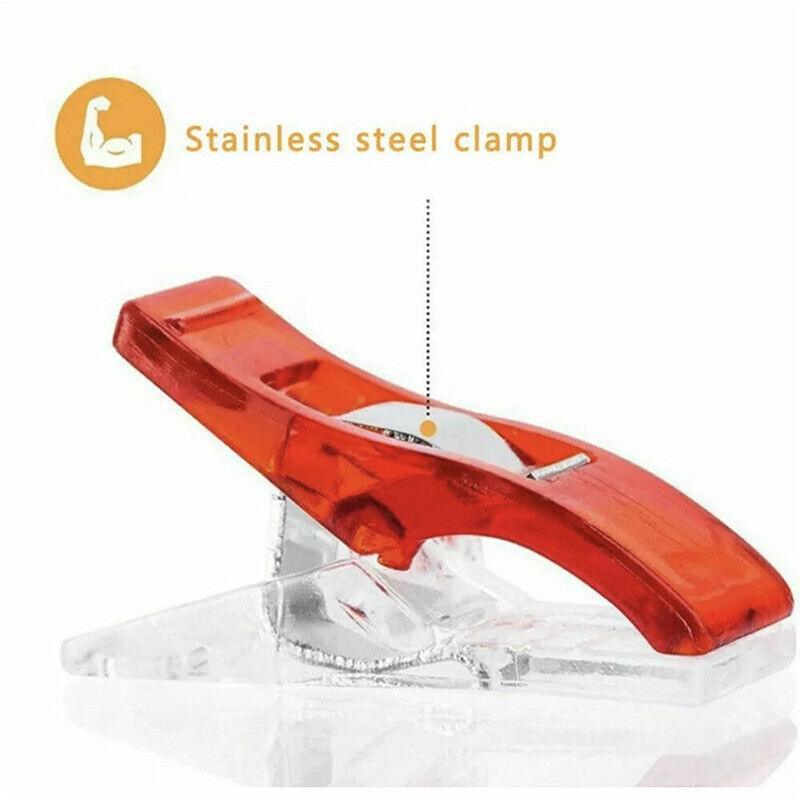 50Pcs Wonder Clips Craft Sewing Quilting Crochet Plastic Colourful Tool Diy Au - Colourful (50PCS)