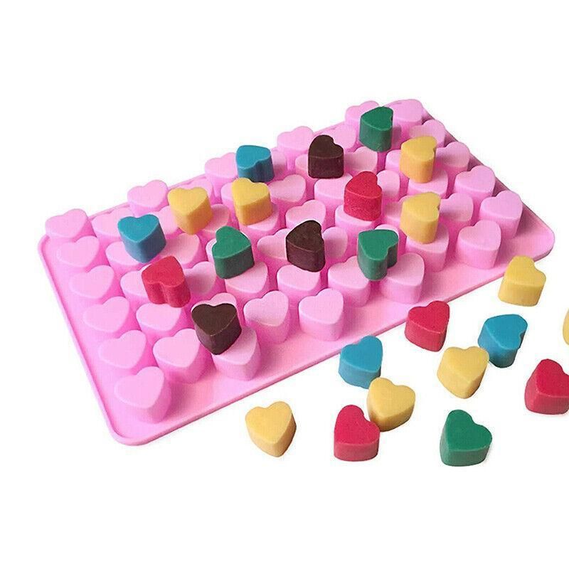55 Love Heart Silicone Mould Chocolate Mold Candy Gummy Maker Ice Jelly Tray Au