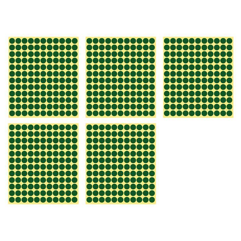 8/13/25/50mm Colour Sticker Dots Adhesive Round Labels Circular Scrapbooking Green - 50mm 8 Dots - 5 Sheets