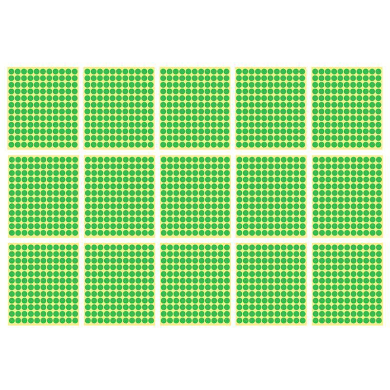 8/13/25/50mm Sticker Dots Adhesive Round Labels Circular Scrapbooking Light Green - 50mm 8 Dots - 5 Sheets
