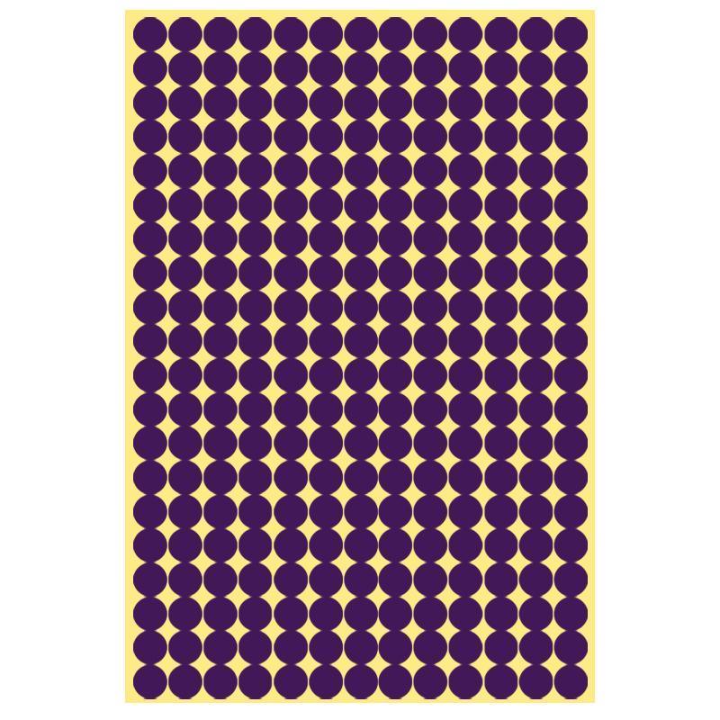 8/13/25/50mm Colour Sticker Dots Adhesive Round Labels Circular Scrapbooking Purple - 13mm 132 Dots - 5 Sheets