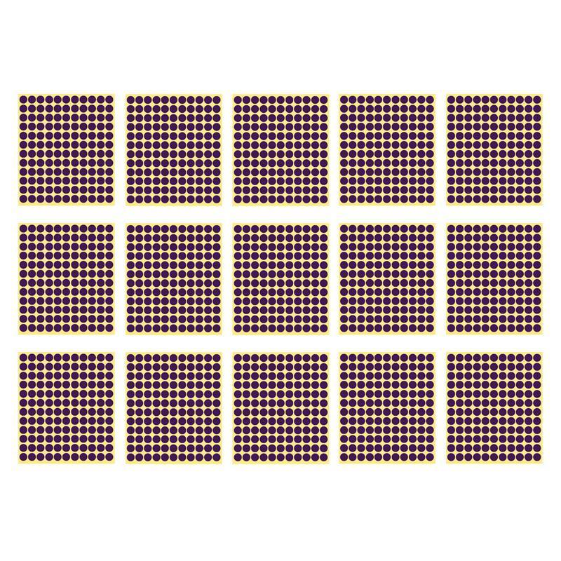 8/13/25/50mm Colour Sticker Dots Adhesive Round Labels Circular Scrapbooking Purple - 25mm 40 Dots - 5 Sheets