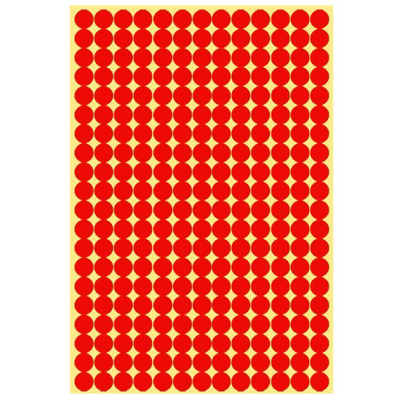 8/13/25/50mm Colour Sticker Dots Adhesive Round Labels Circular Scrapbooking Red - 25mm 40 Dots - 5 Sheets