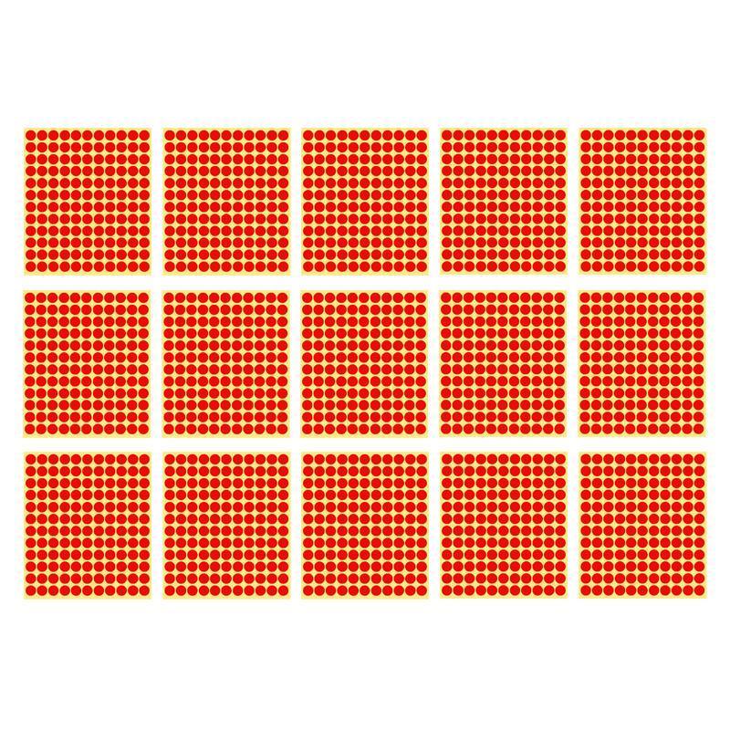 8/13/25/50mm Colour Sticker Dots Adhesive Round Labels Circular Scrapbooking Red - 25mm 40 Dots - 5 Sheets