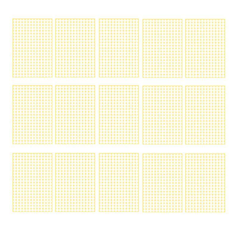 8/13/25/50mm Colour Sticker Dots Adhesive Round Labels Circular Scrapbooking White - 8mm 260 Dots - 5 Sheets