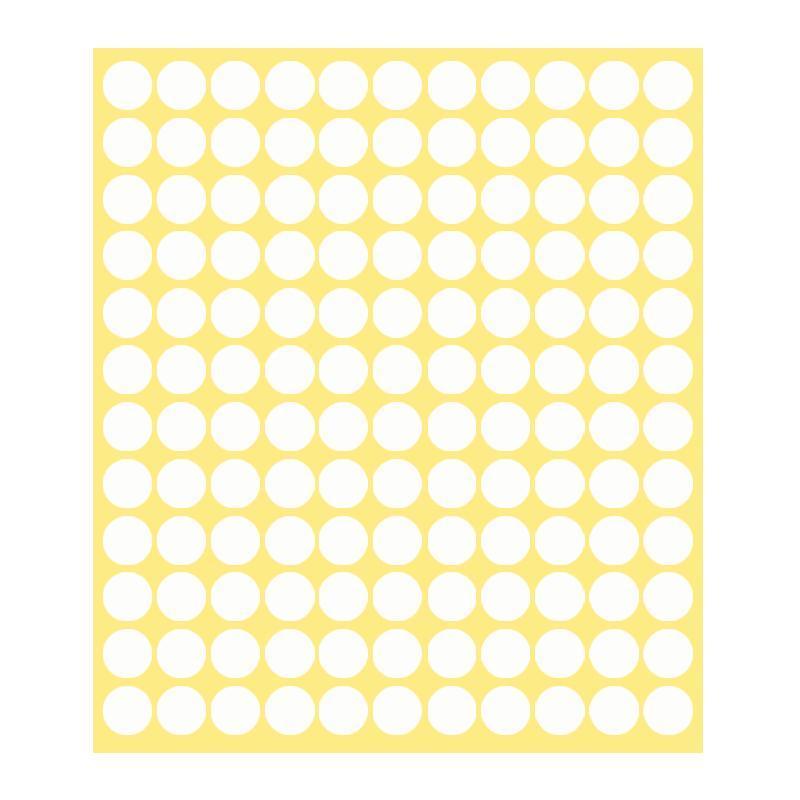 8/13/25/50mm Colour Sticker Dots Adhesive Round Labels Circular Scrapbooking White - 8mm 260 Dots - 5 Sheets
